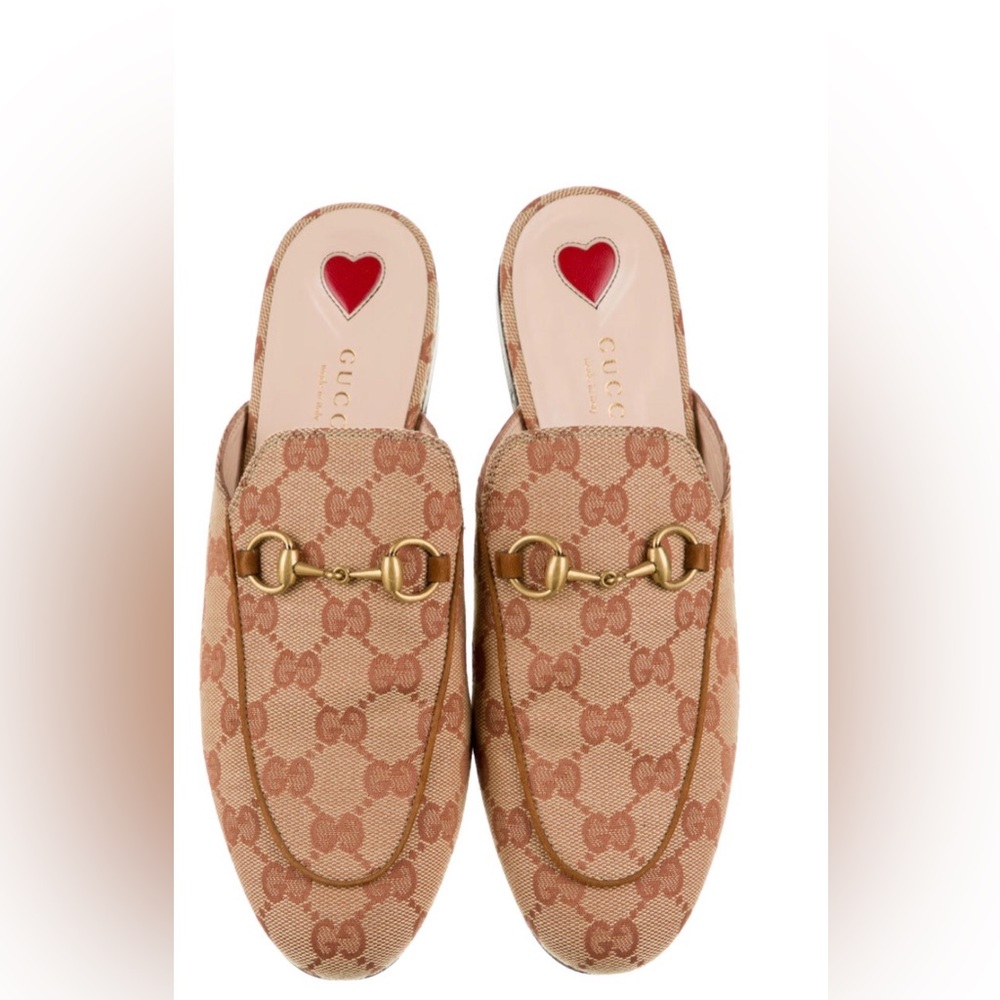 Gucci Princeton GG Canvas Mules, 37
